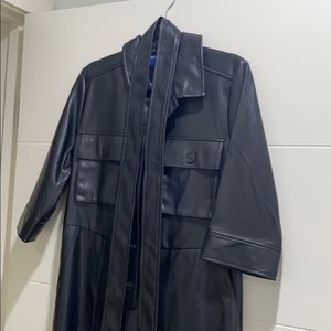 Black pleather jumpsuit